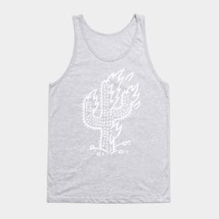 flaming cactus (white) Tank Top